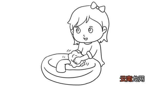 幼儿洗手简笔画 幼儿洗手简笔画画法