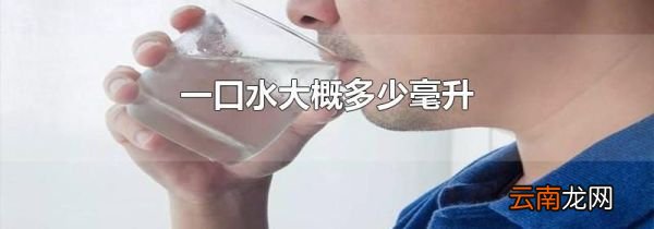 一口水大概多少毫升