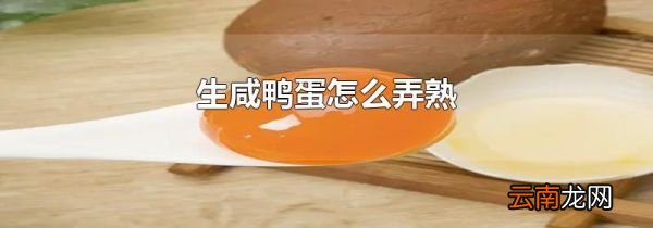生咸鸭蛋怎么弄熟