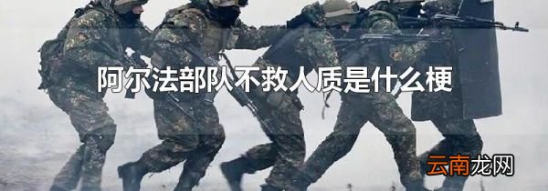 阿尔法部队不救人质是什么梗