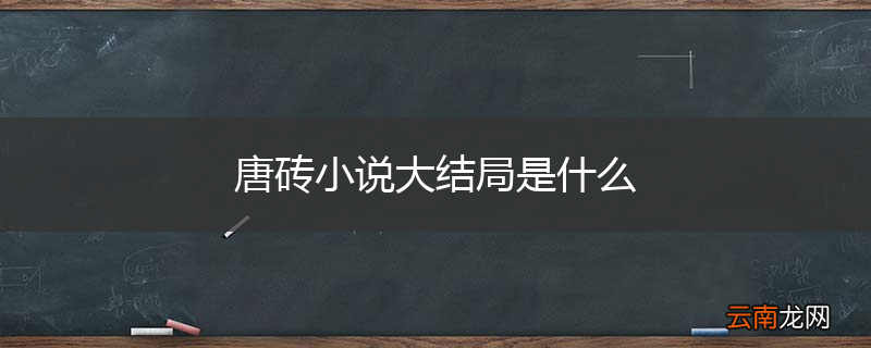 唐砖小说大结局是什么