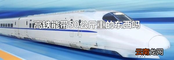 高铁能带50公斤重的东西吗
