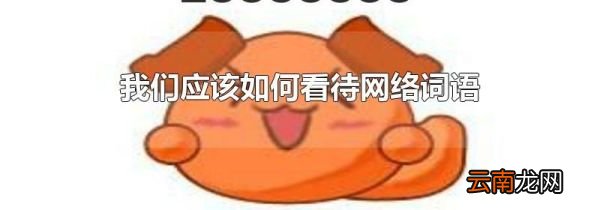 我们应该如何看待网络词语