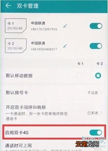 荣耀20s怎么打开双4g