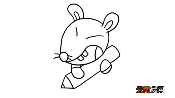 爱写字的老鼠简笔画 爱写字的老鼠怎么画