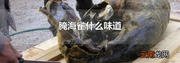 腌海雀什么味道