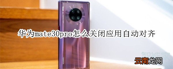 华为mate30pro怎么关闭应用自动对齐