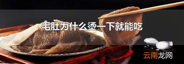 毛肚为什么烫一下就能吃