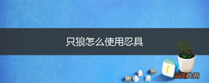 只狼怎么使用忍具
