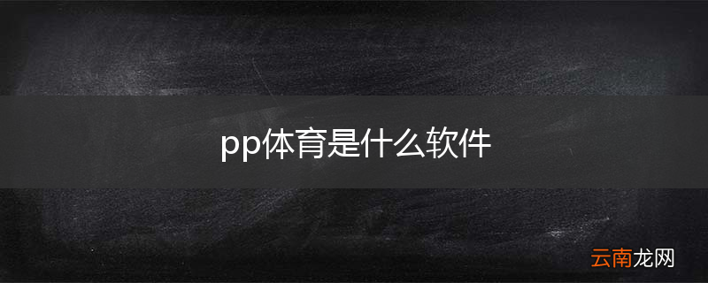 pp体育是什么软件