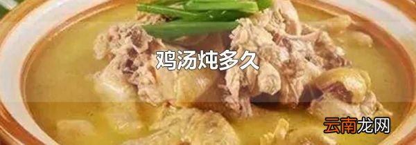 鸡汤炖多久