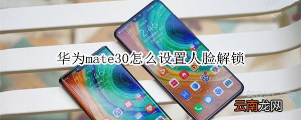 华为mate30怎么设置人脸解锁