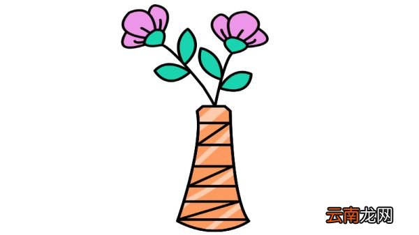 花瓶花纹图案简笔画