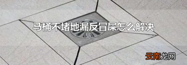 马桶不堵地漏反冒屎怎么解决