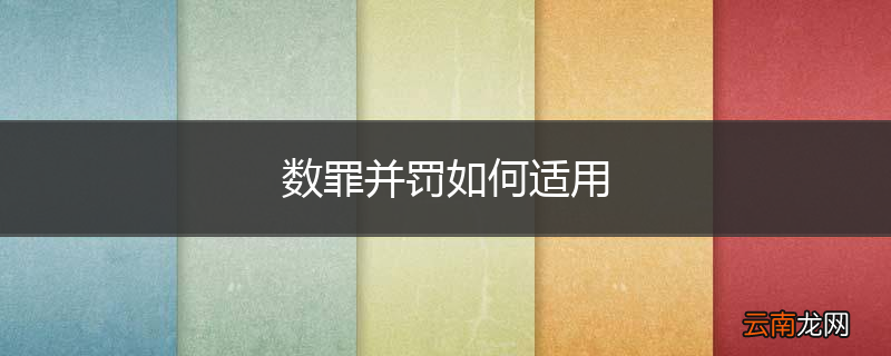 数罪并罚如何适用