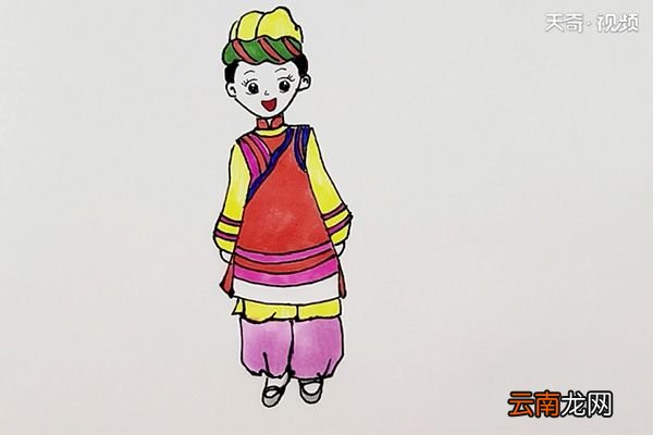 少数民族简笔画