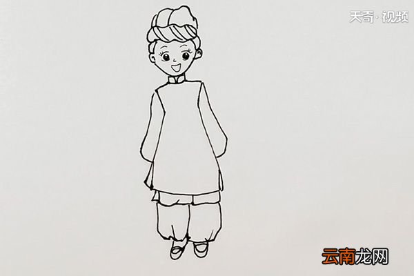 少数民族简笔画