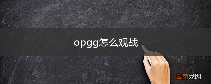 opgg怎么观战