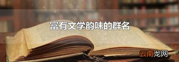 富有文学韵味的群名
