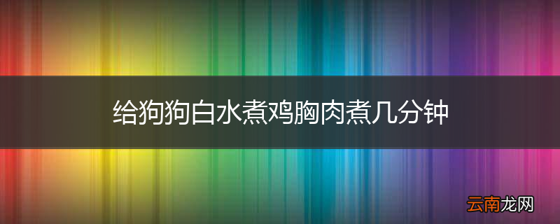 给狗狗白水煮鸡胸肉煮几分钟