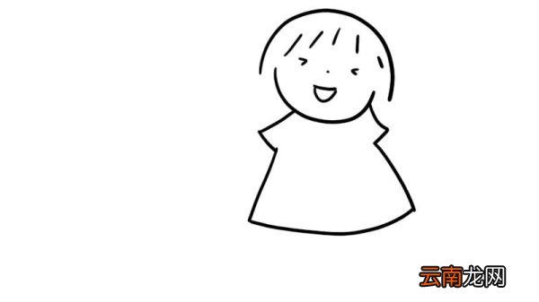 遛狗简笔画