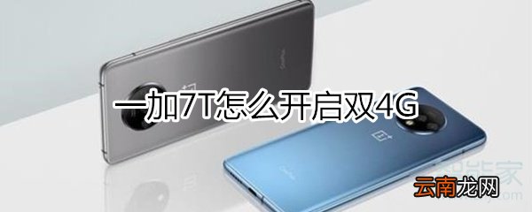 一加7T怎么开启双4G