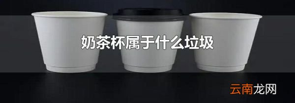 奶茶杯属于什么垃圾