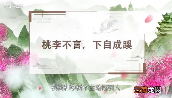 桃李不言下自成蹊是什么意思桃李不言下自成蹊的意思