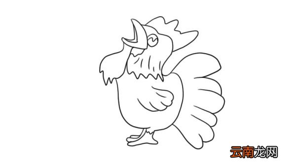 打鸣的公鸡简笔画 打鸣的公鸡怎么画