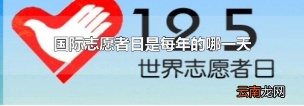 国际志愿者日是每年的哪一天