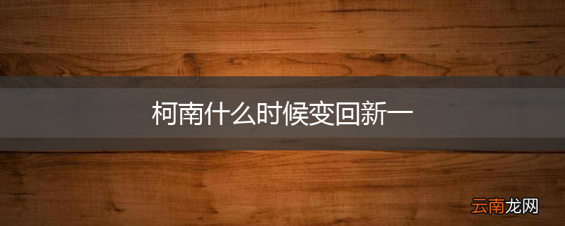 柯南什么时候变回新一