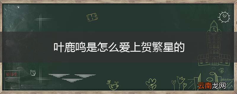 叶鹿鸣是怎么爱上贺繁星的