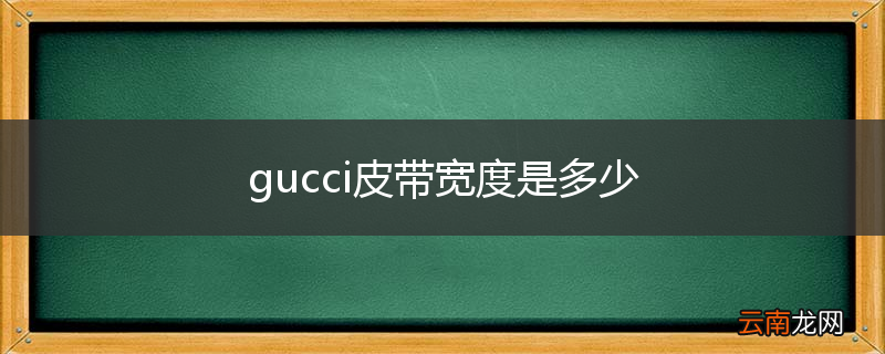 gucci皮带宽度是多少