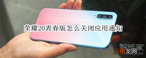 荣耀20青春版怎么关闭应用通知