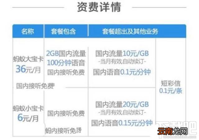 蚂蚁大宝卡和蚂蚁小宝卡收费标准是什么？ 蚂蚁大宝卡和小宝卡两者费用有什么不同？