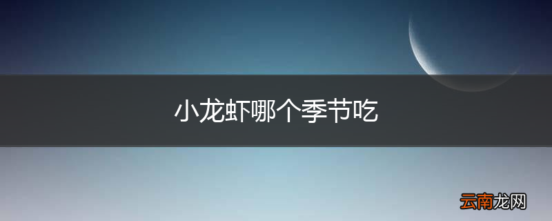 小龙虾哪个季节吃