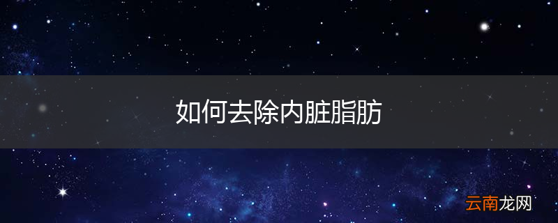 如何去除内脏脂肪