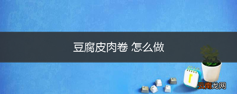 豆腐皮肉卷 怎么做