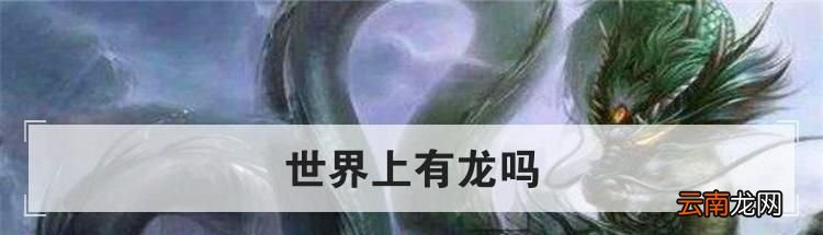 世界上有龙吗