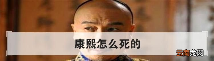 康熙怎么死的