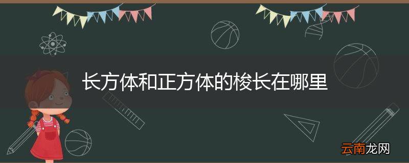 长方体和正方体的梭长在哪里