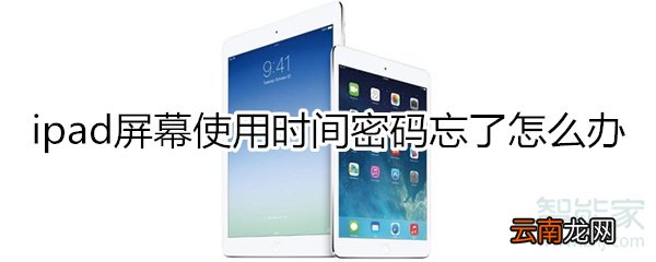 ipad屏幕使用时间密码忘了怎么办