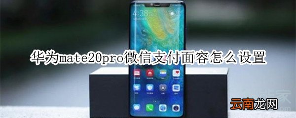 华为mate20pro微信支付面容怎么设置