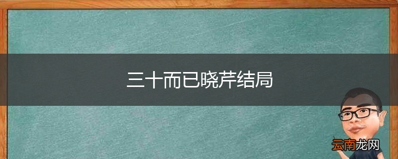 三十而已晓芹结局