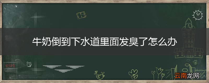 牛奶倒到下水道里面发臭了怎么办