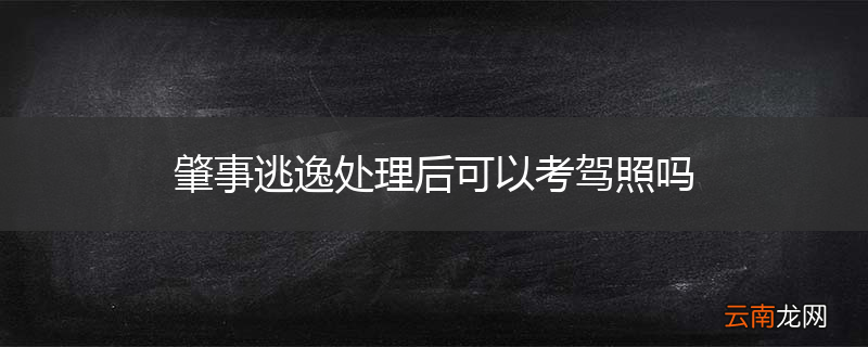 肇事逃逸处理后可以考驾照吗