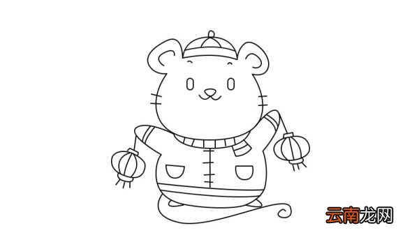 鼠年元旦简笔画 鼠年元旦简笔画画法