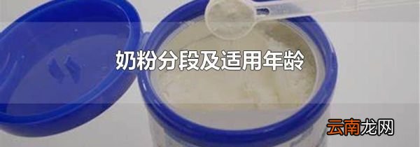 奶粉分段及适用年龄