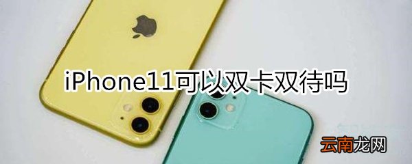 iphone11可以双卡吗