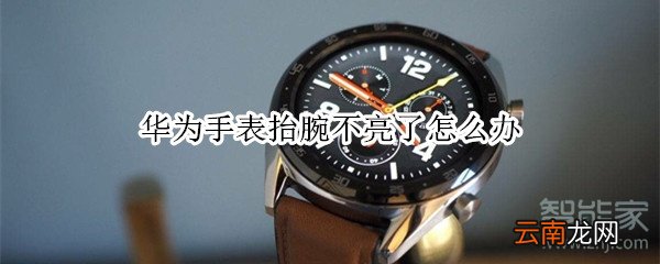 华为手表抬腕不亮了怎么办